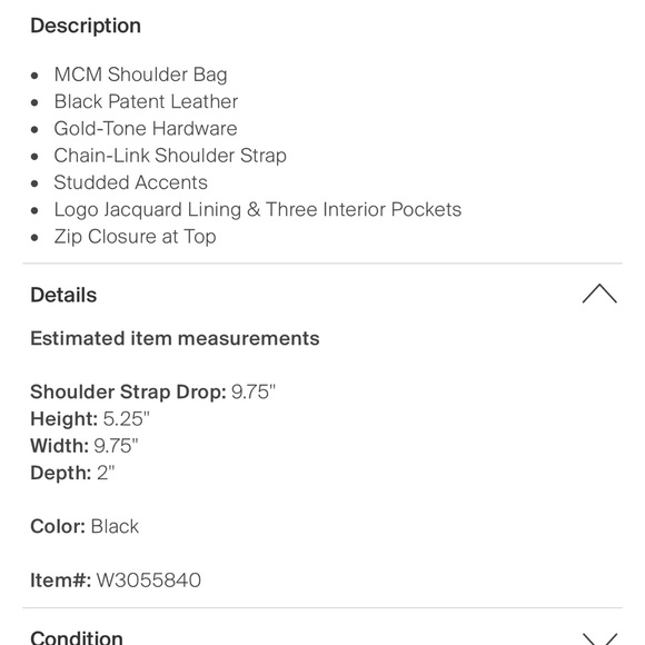 MCM shoulder bag with chain strap - Picture 7 of 7